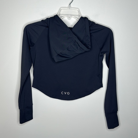 Constantly Varied Gear CVG Black Cropped Hoodie Sweatshirt Sz XS! - Picture 6 of 8